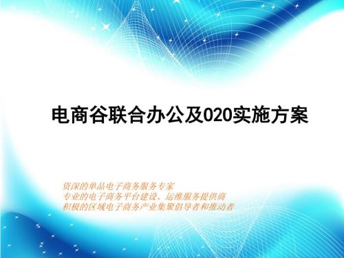 电商谷联合办公及展览展示实施方案LX.ppt