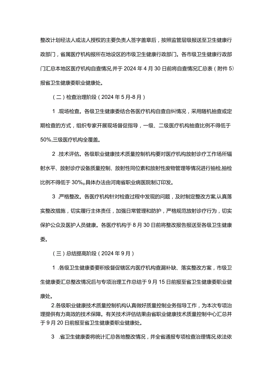 河南省医疗机构放射性职业病危害专项治理工作方案全文及附表.docx_第3页