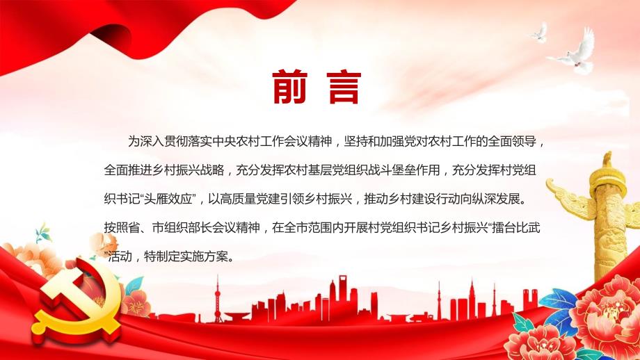 学习解读2022年村党组织书记乡村振兴擂台比武活动实施方案PPT含内容素材.pptx_第2页