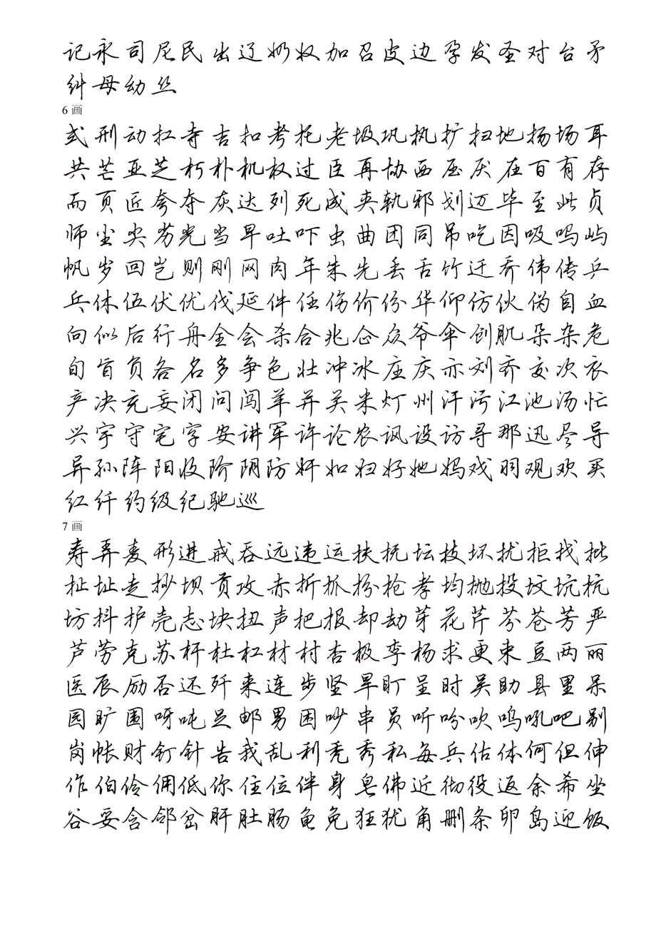 田英章钢笔行书字帖常用字3500个.doc_第2页