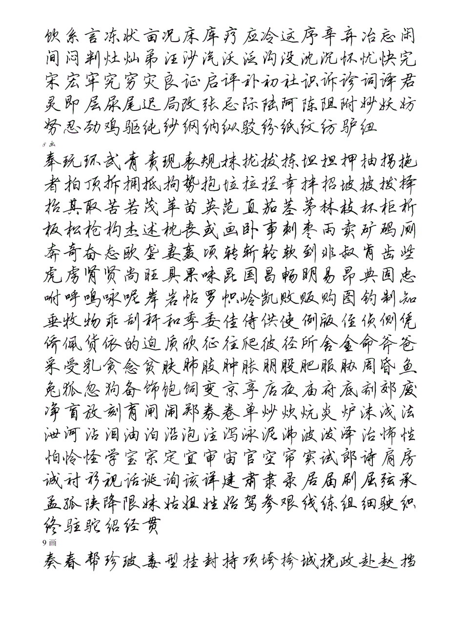 田英章钢笔行书字帖常用字3500个.doc_第3页