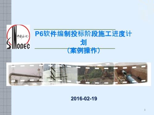 P6软件编制投标阶段施工进度计划案例操作篇PPT课件.ppt