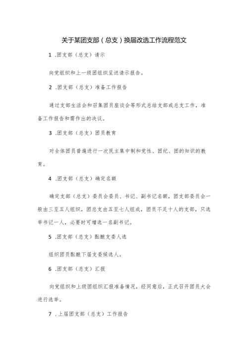 关于某团支部（总支）换改选工作流程范文.docx