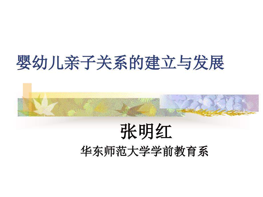 婴幼儿亲子关系的建立与发展.ppt_第1页