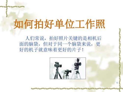 如何拍好单位工作照ppt课件.ppt