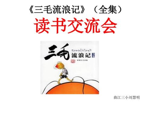 三毛流浪记全集读书交流会.ppt