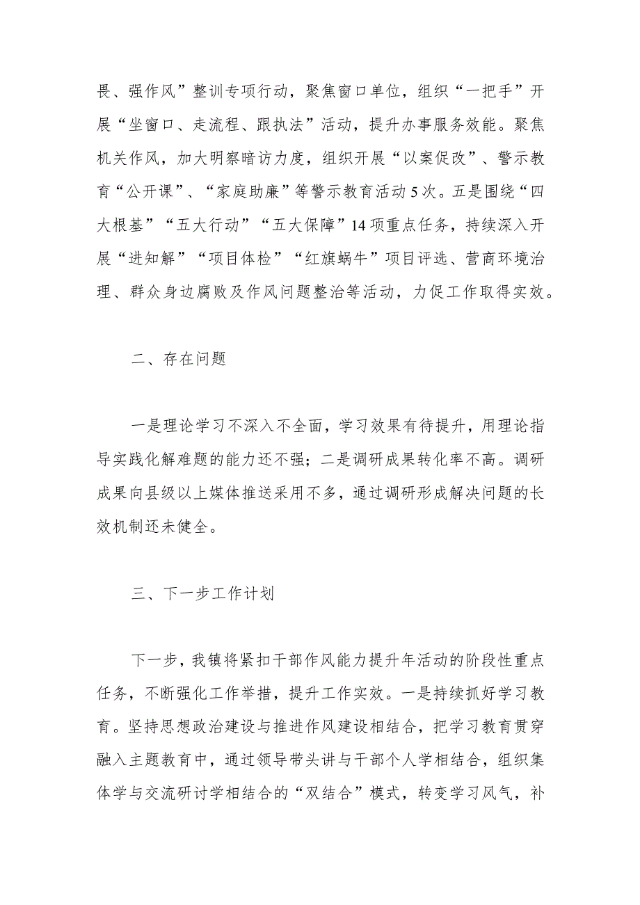 干部作风能力提升年暨严纪律、知敬畏、强作风整训专项行动工作总结的报告.docx_第3页