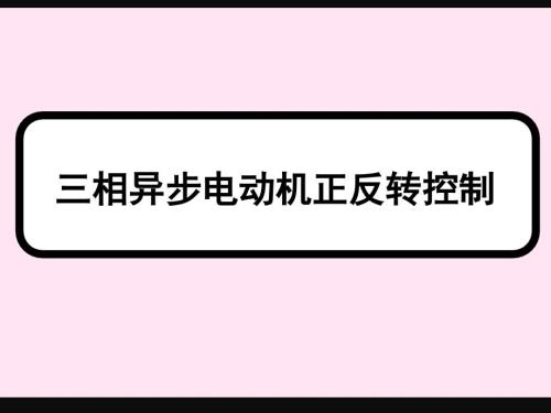 三相异步电动机正反转控制演示幻灯片ppt课件.ppt