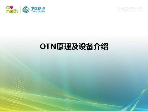 OTN原理及设备介绍.ppt