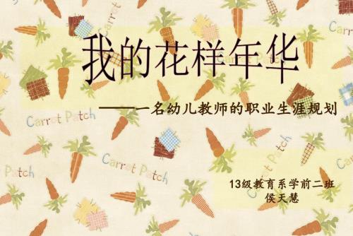 学前教育专业职业生涯规划.ppt