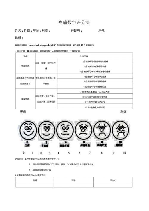疼痛数字评分.docx