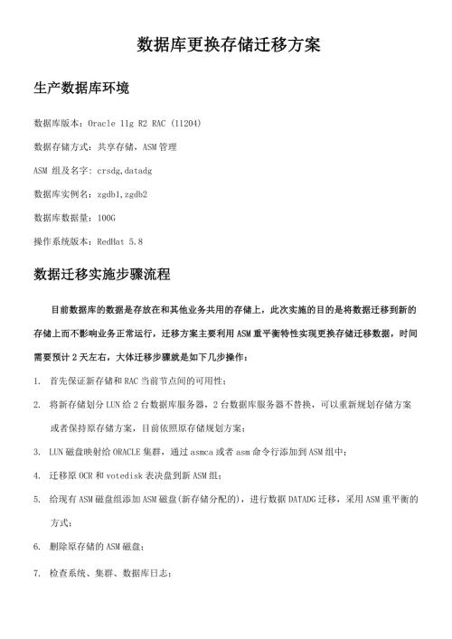 oracle11gR2RAC更换存储数据迁移方案.docx