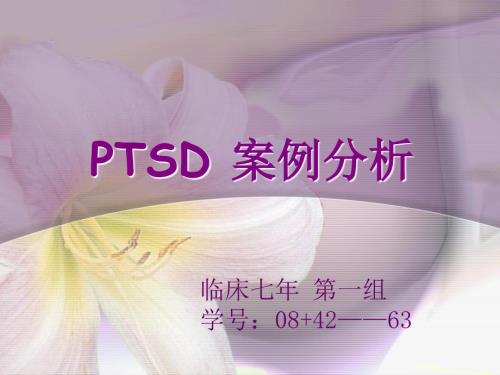PTSD案例分析PPT课件.ppt