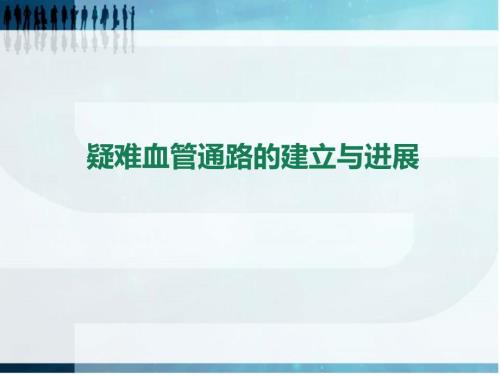 疑难血管通路的建立与进展.ppt