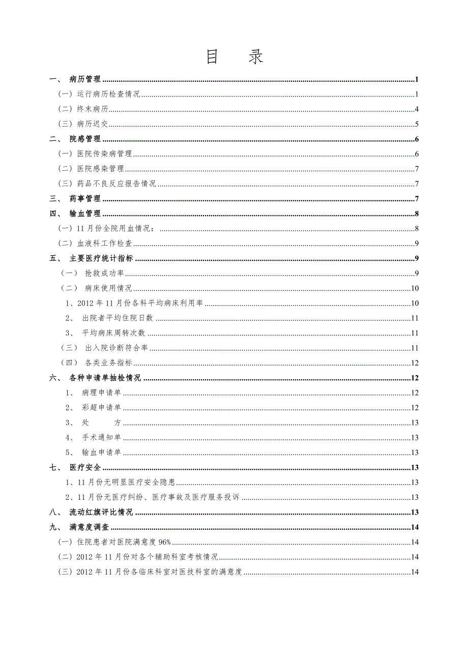 三级医院医疗质量控制报告月报.doc_第1页