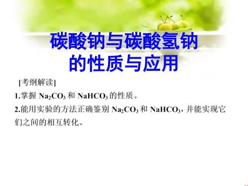 碳酸钠与碳酸氢钠性质PPT课件.ppt