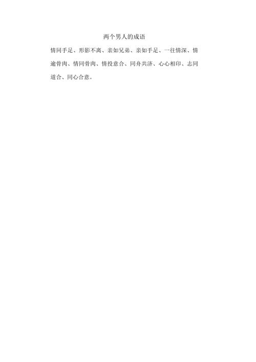 两个男人的成语.docx