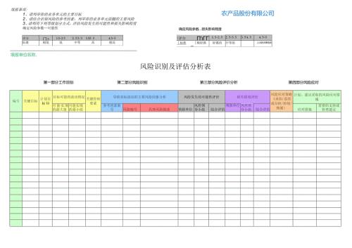 风险识别及评估分析模板.docx