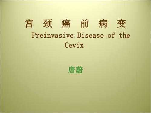 宫颈癌前病变PPT课件.ppt