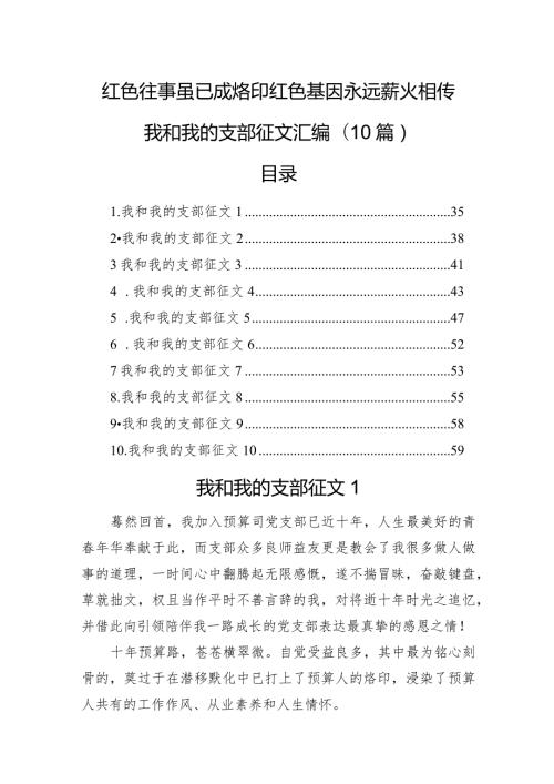 我和我的支部征文汇编(10篇).docx
