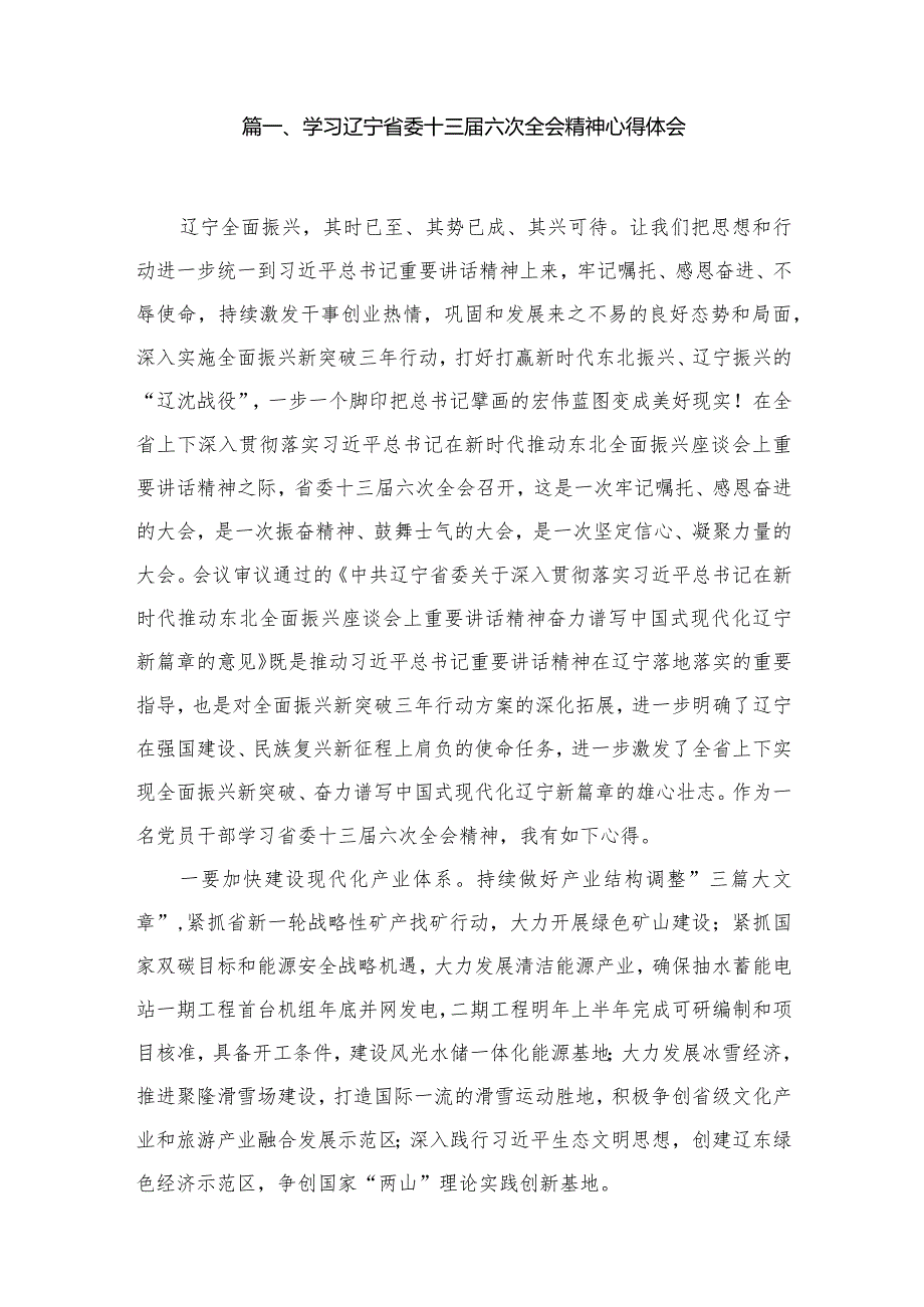 （11篇）学习辽宁省委十三六次全会精神心得体会最新精选.docx_第2页