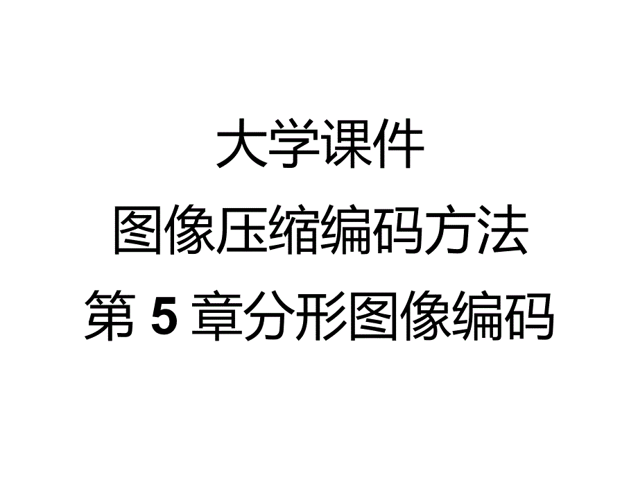 大学课件图像压缩编码方法第5章分形图像编码.doc_第1页