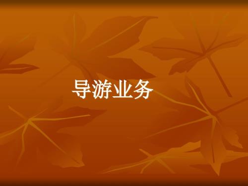 导游业务全套课件完整版.ppt