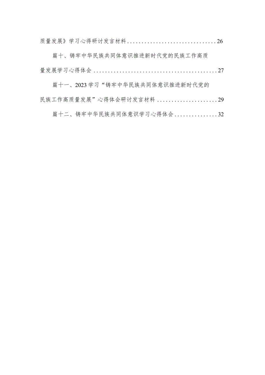 铸牢中华民族共同体意识,推进新时代党的民族工作高质量发展学习心得体会(精选12篇合集)(1).docx_第2页