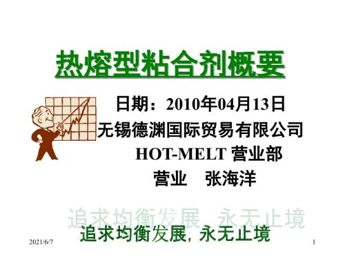 热熔胶学习资料精简版PPT课件.ppt