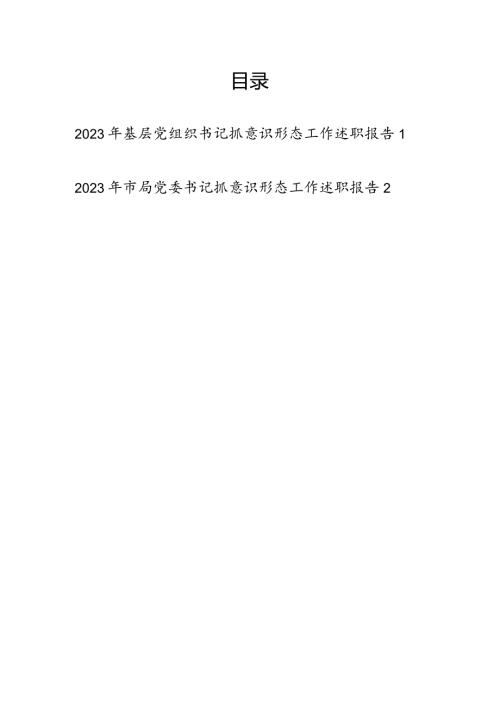 20232024基层党组织党委书记抓意识形态工作述职报告2篇.docx