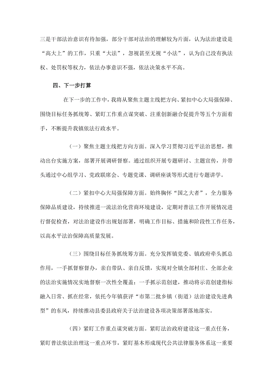 镇委副书记、镇长2024述法报告.docx_第3页