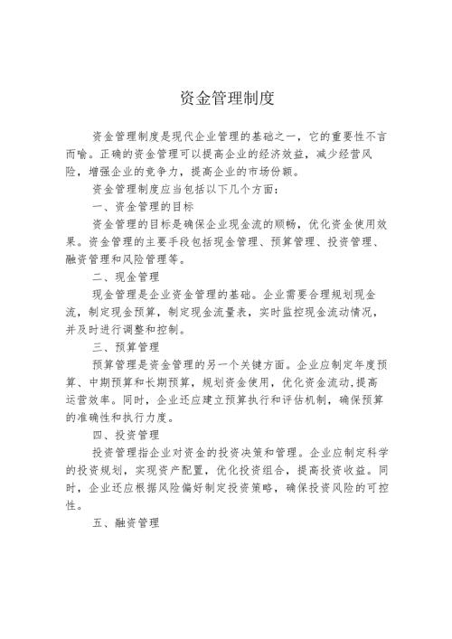 资金管理制度.docx