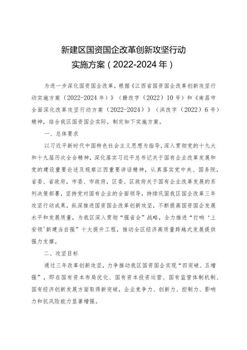 新建区国资国企改革创新攻坚行动实施方案20222024年.docx