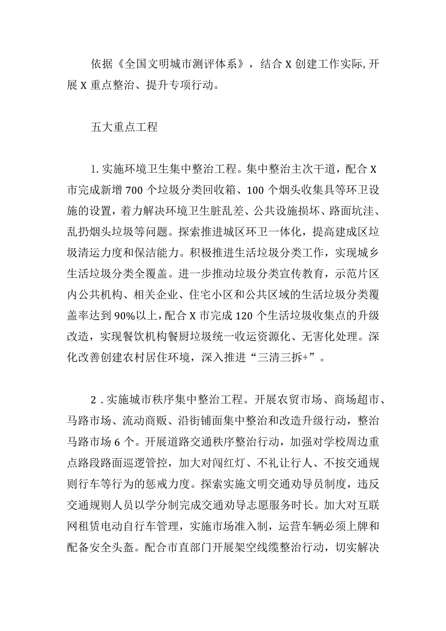 2024年推进全国文明城市创建重点行动方案.docx_第2页