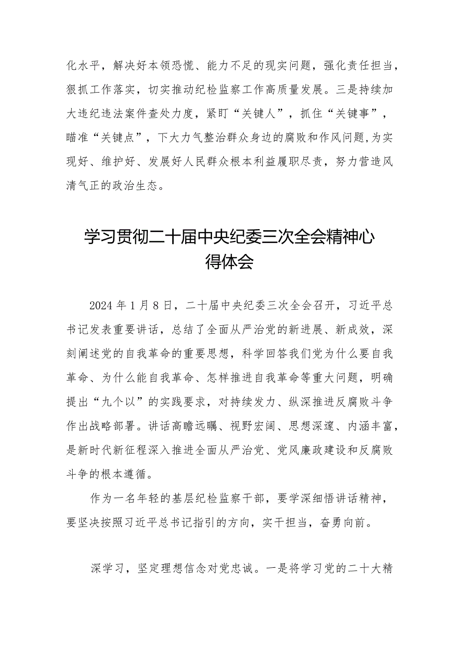 2024年学习贯彻二十中央纪委三次全会精神心得体会十九篇.docx_第2页