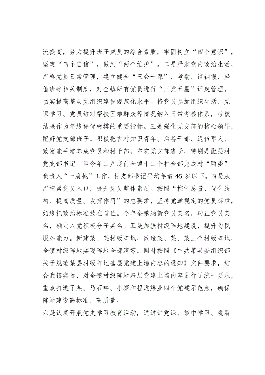 某镇各党支部党建工作情况的调研报告(1).docx_第2页