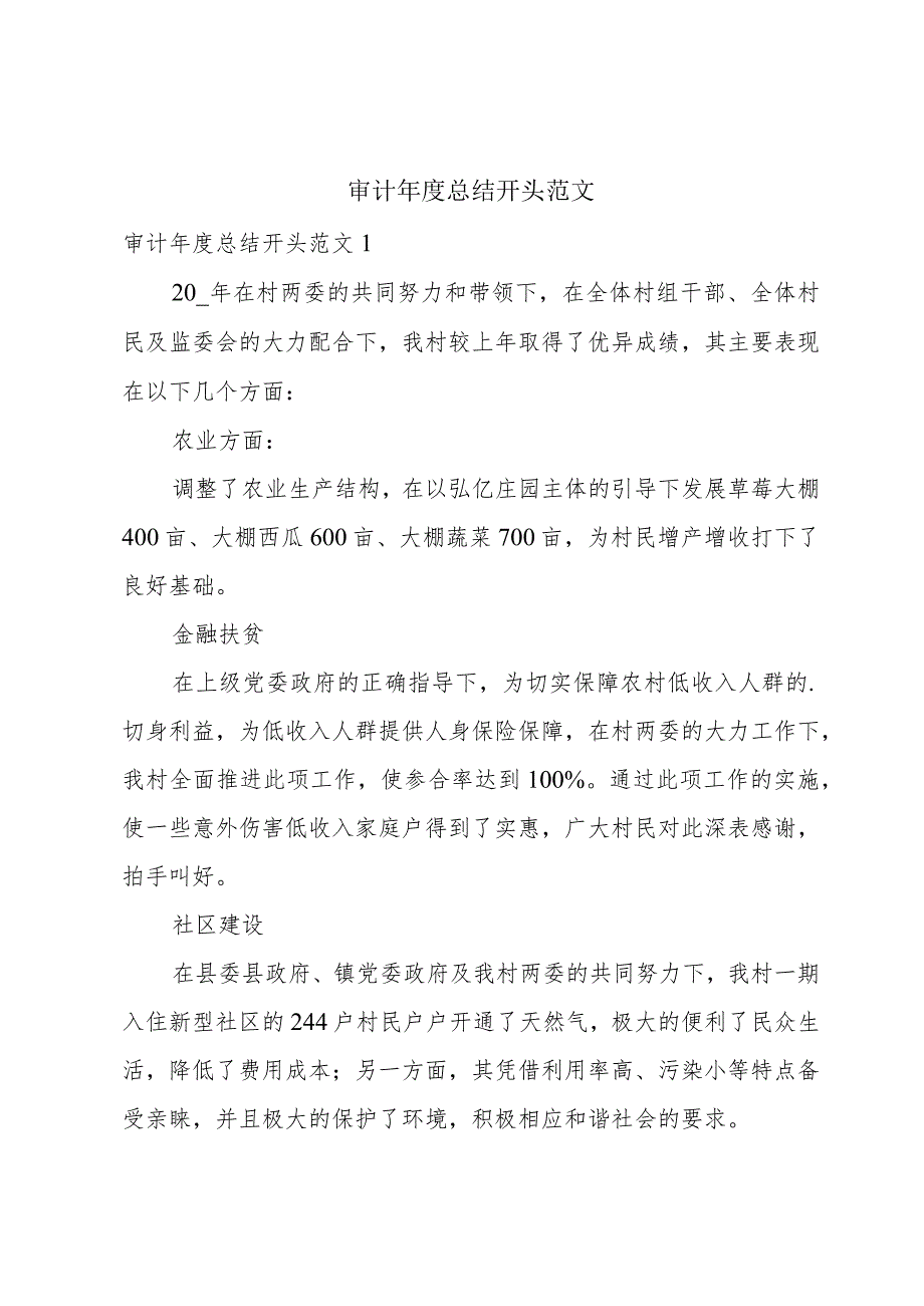 审计总结开头范文.docx_第1页
