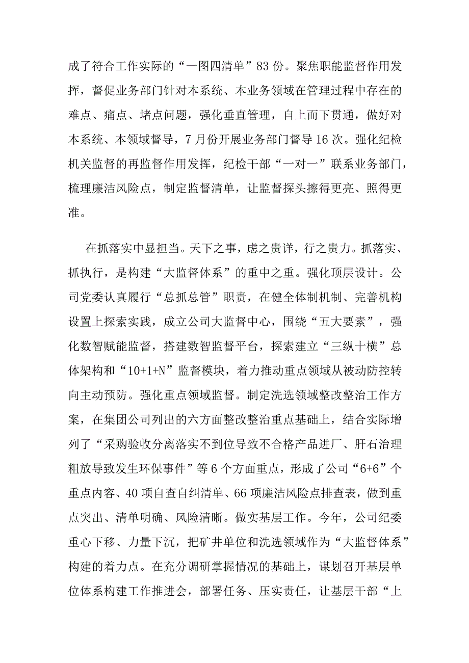 在国有企业纪检监察大监督体系建设推进会上的汇报发言(1).docx_第3页