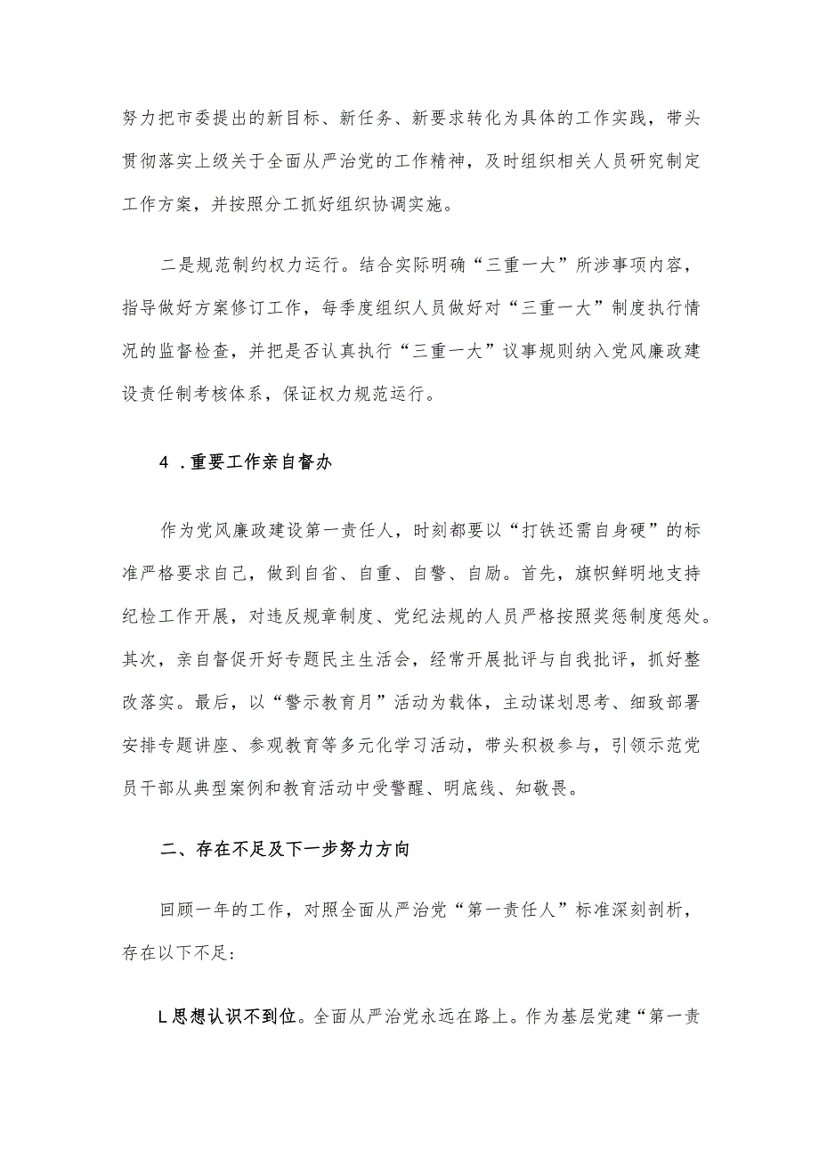 履行全面从严治党第一责任情况报告.docx_第3页