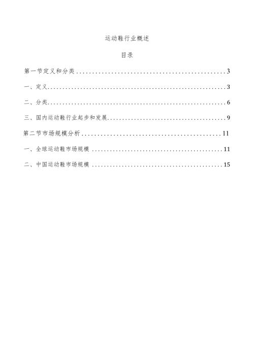 运动鞋行业概述.docx