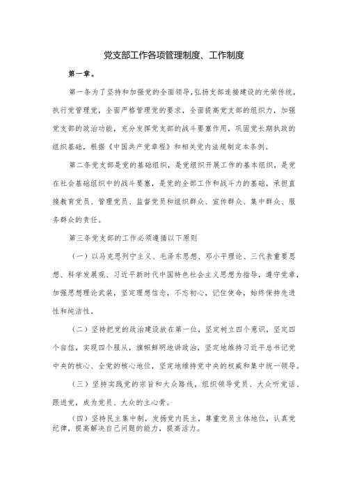 党支部工作各项管理制度、工作制度.docx