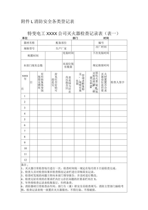 消防安全各类登记表.docx