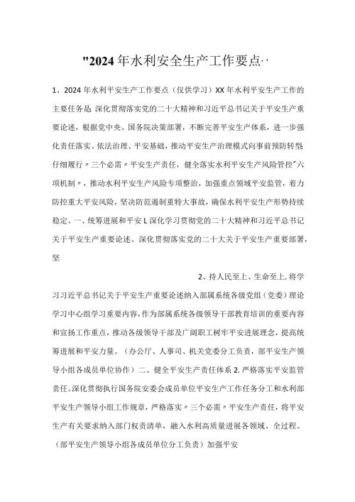 2024年水利安全生产工作要点.docx