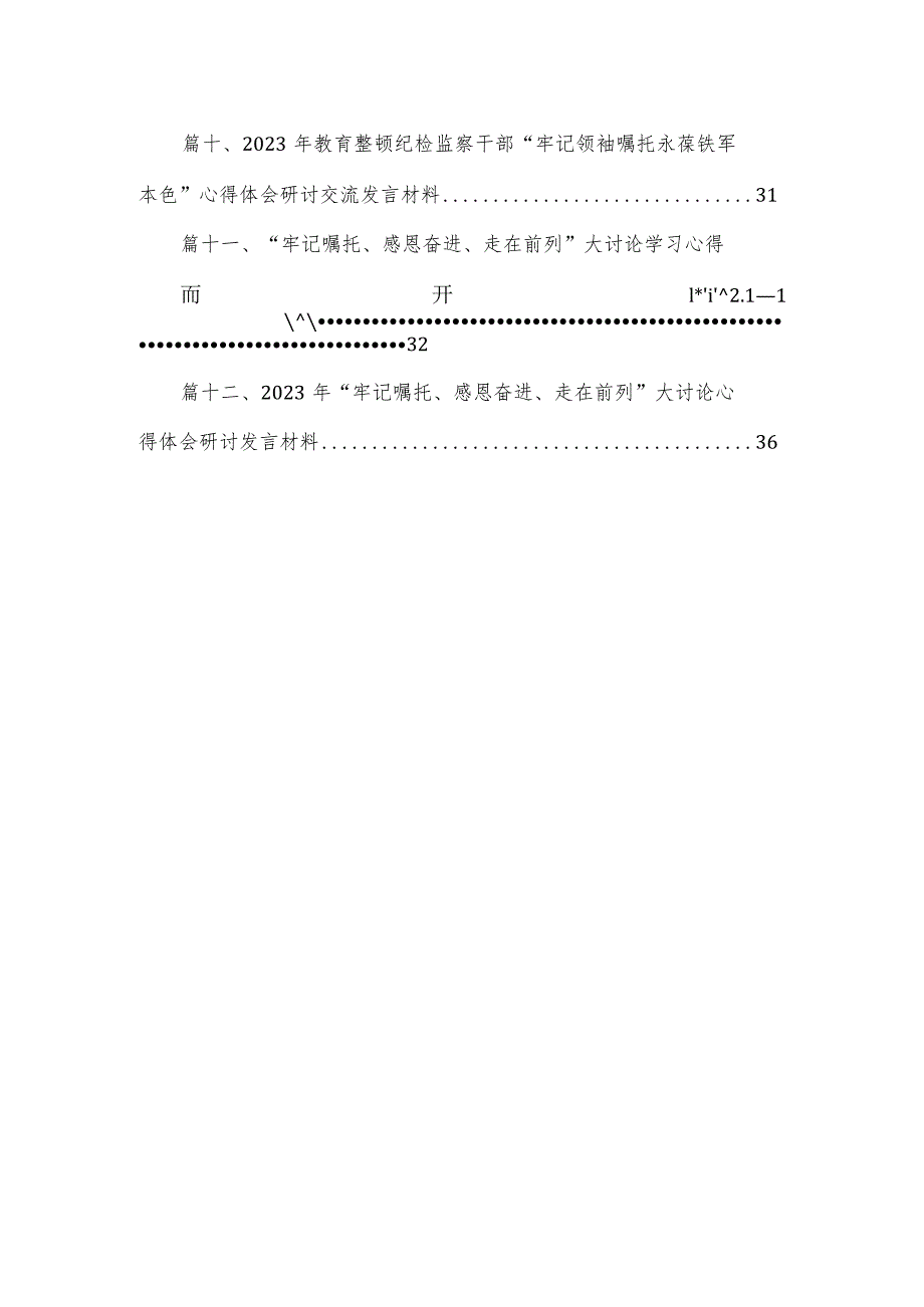 “牢记嘱托感恩奋进走在前列”大讨论锻造洗礼的研讨心得研讨发言材料（共12篇）(1).docx_第2页
