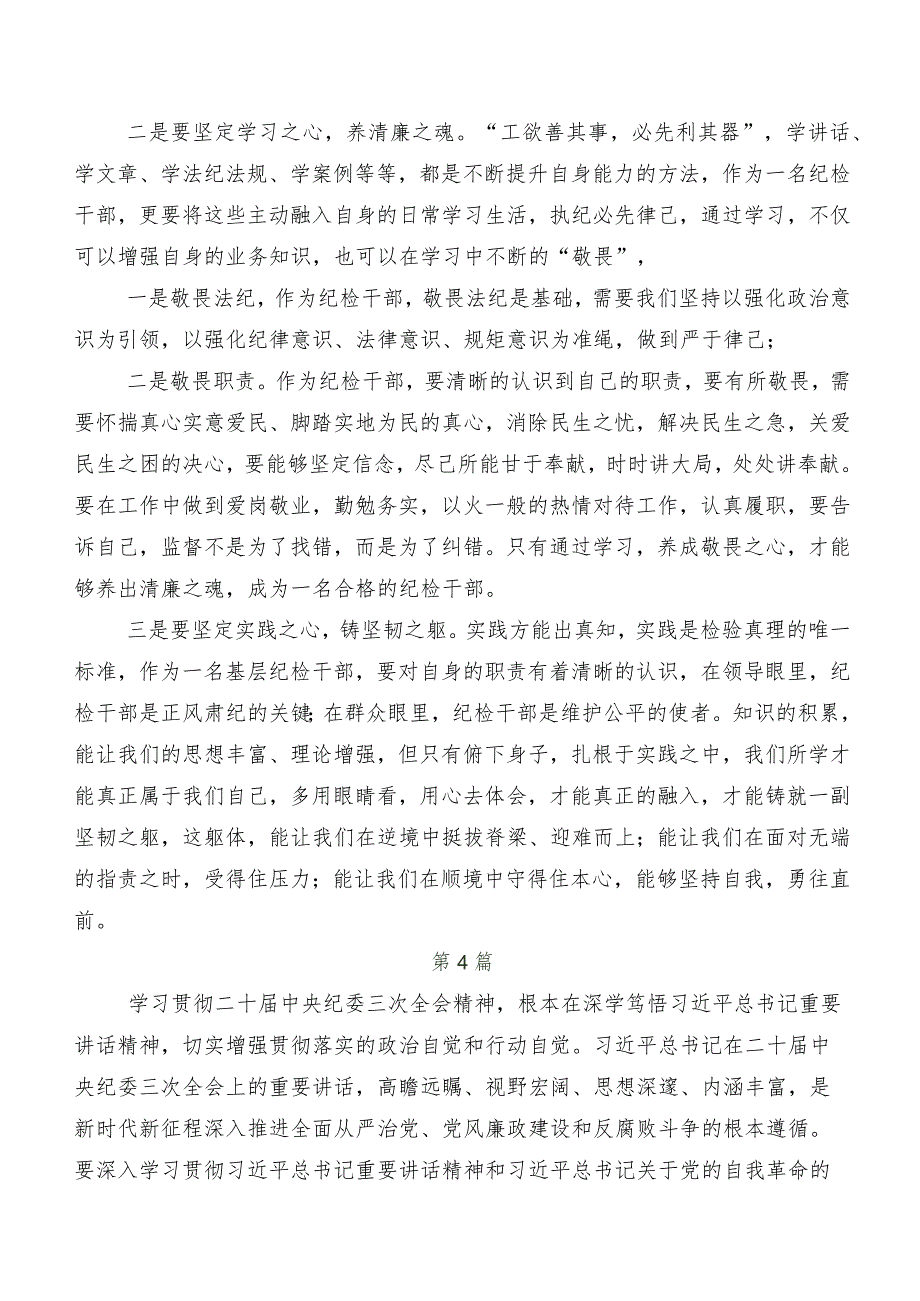 在深入学习二十中央纪委三次全会精神研讨发言材料、心得体会.docx_第3页
