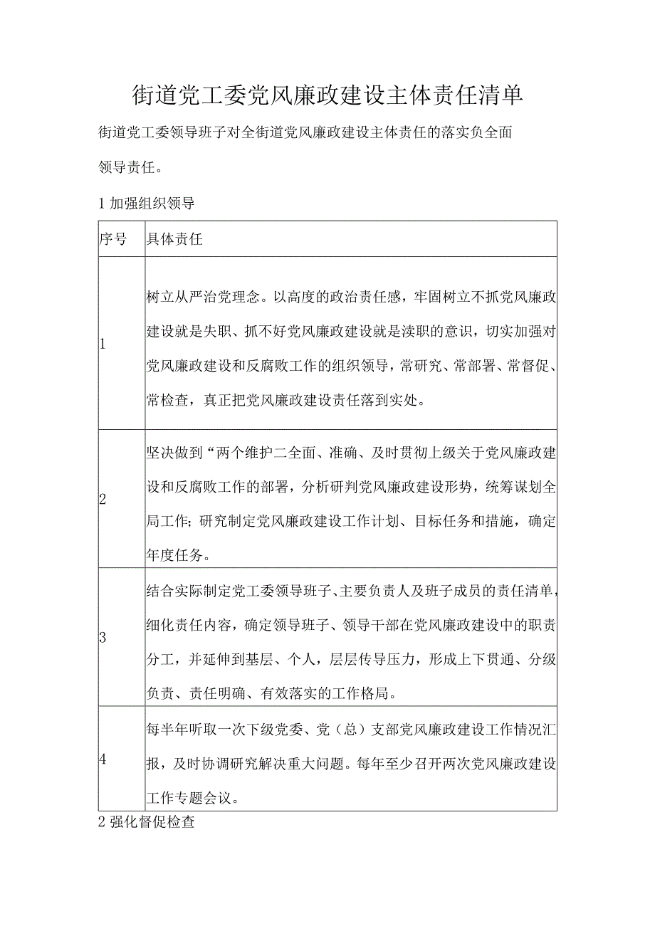 街道党工委党风廉政建设主体责任清单.docx_第1页