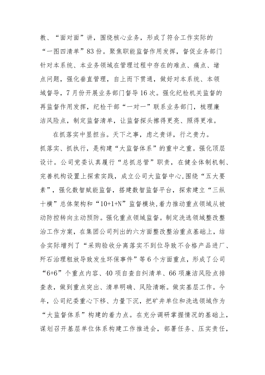 在国有企业纪检监察大监督体系建设推进会上的汇报发言(2).docx_第3页