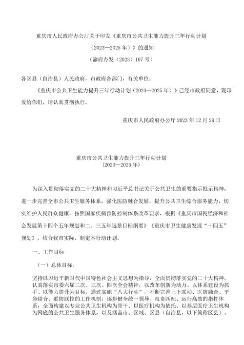 《重庆市公共卫生能力提升三年行动计划(2023—2025年)》.docx
