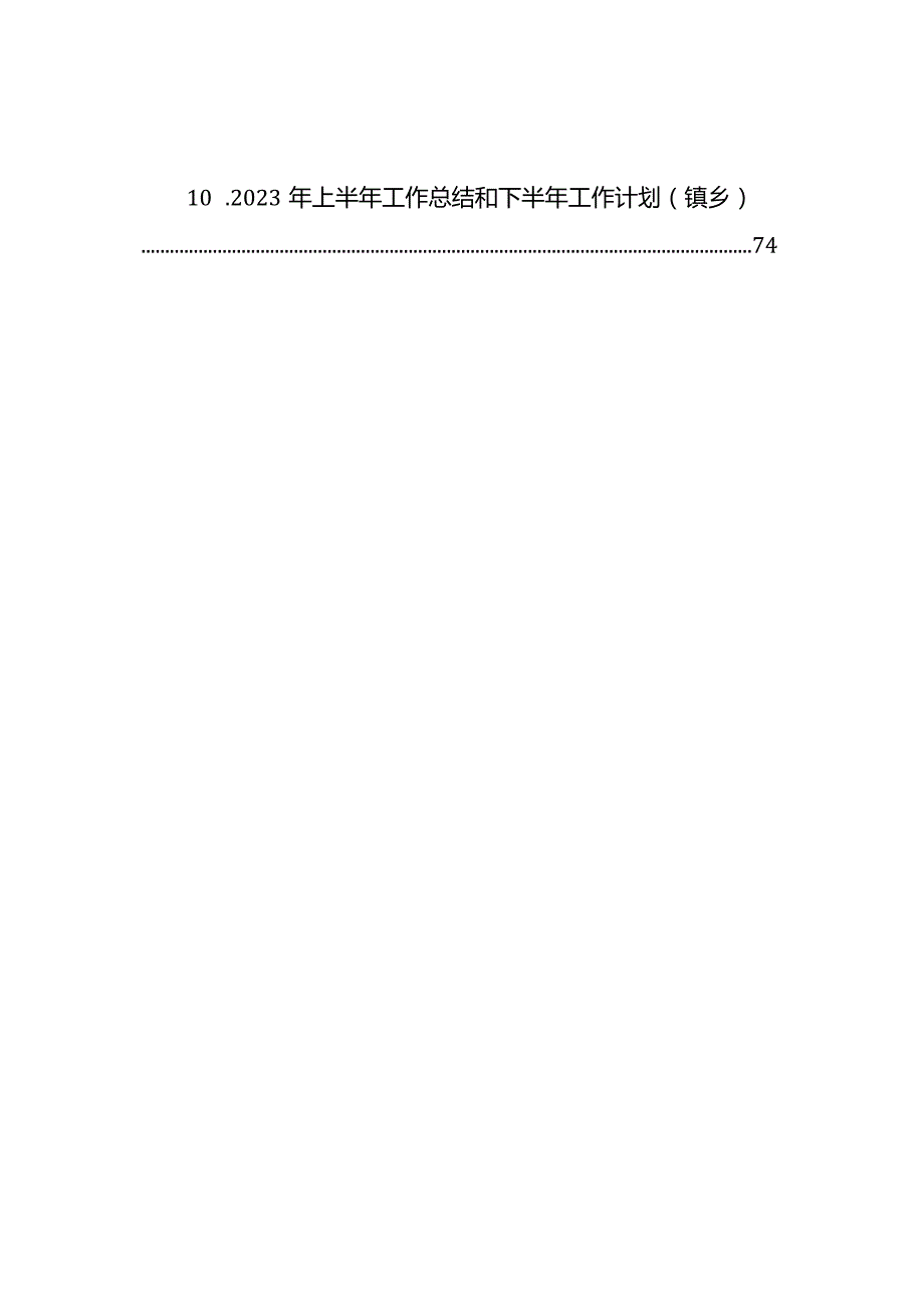 2023年上半年工作总结及下半年工作计划汇编（10篇）（含镇乡、街道）.docx_第2页
