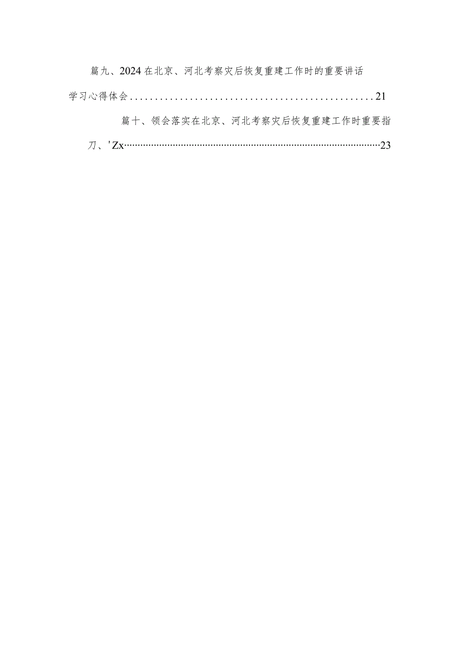 贯彻落实在北京、河北考察灾后恢复重建工作时重要讲话抓好灾后恢复重建工作心得体会10篇供参考(1).docx_第2页